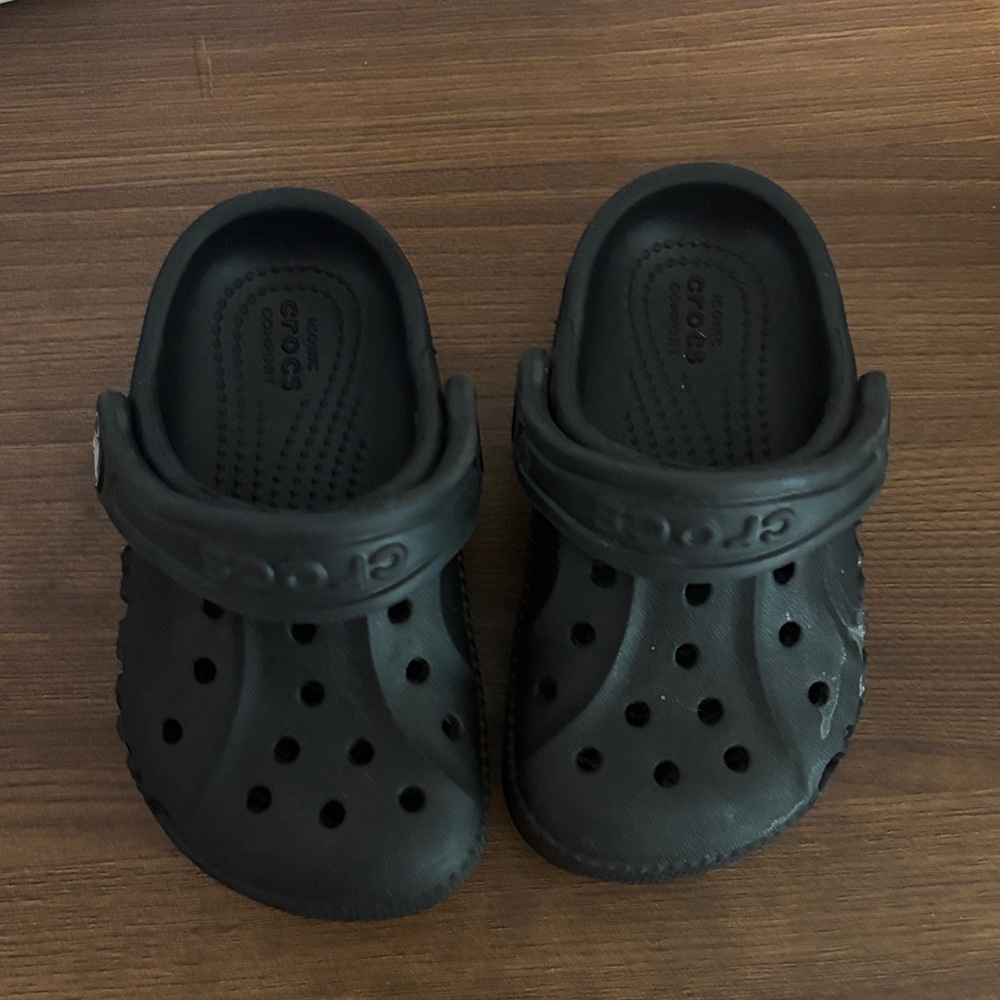 CROCS Kids Black Slip-On Slippers